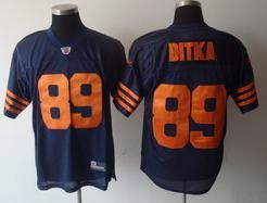 Cheap Chicago Bears 89 Ditka navy blue Jerseys(Orange Number) For Sale