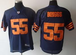 Cheap Chicago Bears 55 Lance Briggs Navy blue Jerseys(Orange Number) For Sale