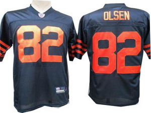Cheap Chicago Bears 82 Greg Olsen Jersey blue orange number For Sale