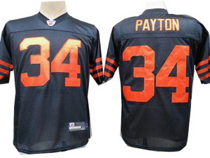 Cheap Chicago Bears 34 Walter Payton jersey blue orange number For Sale