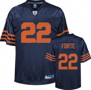 Chicago Bears 22 Matt Forte Alternate Navy Blue Orange Number
