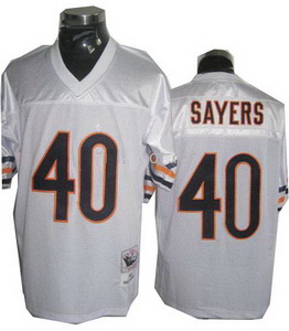 Chicago Bears 40 Gale Sayers Throwback White Jersey Small Number