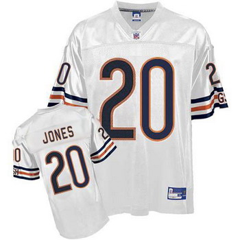 Chicago Bears 20 Thomas Jones White Jersey