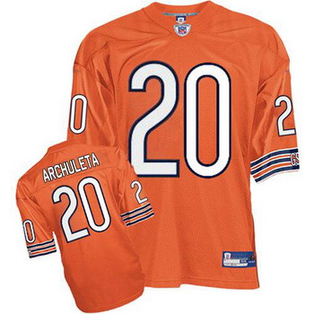 Chicago Bears 20 Adam Archuleta Orange Jersey