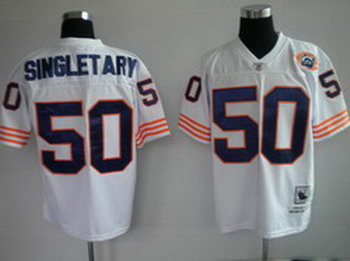 Cheap Jerseys Chicago Bears 50 Singletary white throwback Jerseys For Sale