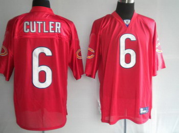 Chicago Bears 6 Jay Cutler red Jerseys