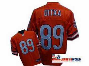 Chicago Bears 89 Mike DITKA Orange Jersey