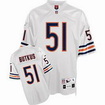 Cheap jerseys Chicago Bears 51 BUTKUS white throwback jerseys For Sale