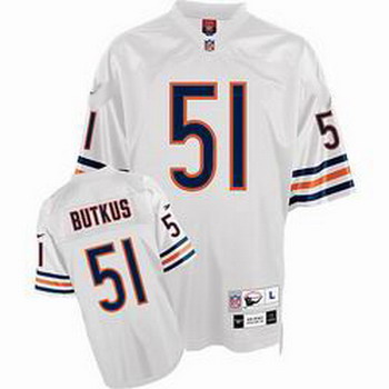 jerseys Chicago Bears 51 BUTKUS white throwback jerseys