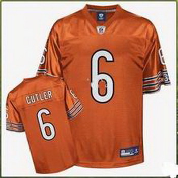 Chicago Bears 6 Jay Cutler Orange Jersey