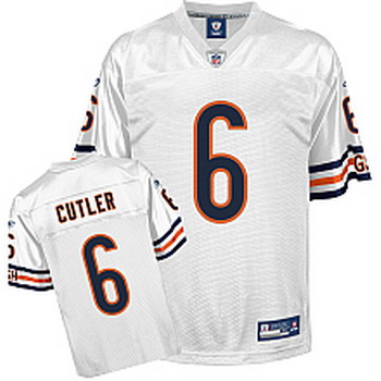 Chicago Bears 6 Jay Cutler White Jersey