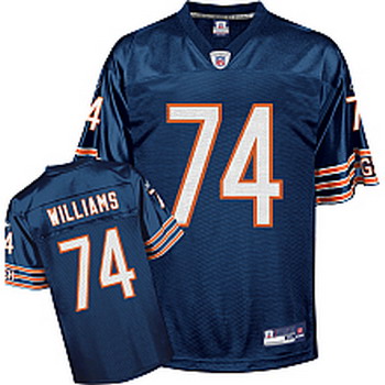 Chicago Bears 74 Chris Williams Pick blue Jersey