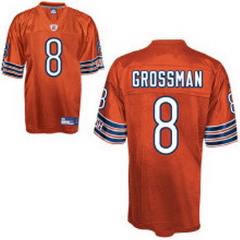 Chicago Bears 8 Rex Grossman orange Jersey