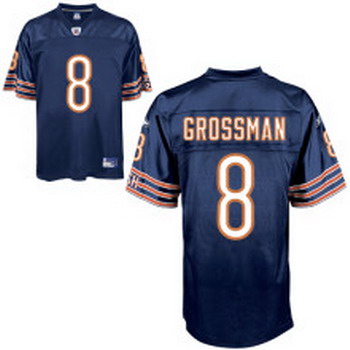 Chicago Bears 8 Rex Grossman blue Jersey