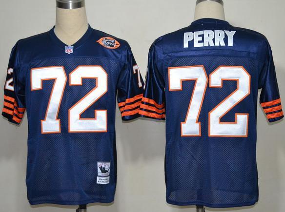 Chicago Bears 72 William Perry Blue Throwback NFL Jerseys