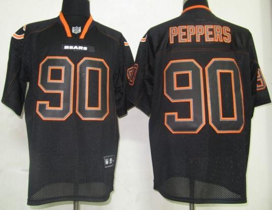 Cheap Chicago Bears 90 Peppers Lights Out BLACK Jerseys For Sale