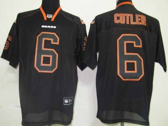 Cheap Chicago Bears 6 Cutler Lights Out BLACK Jerseys For Sale
