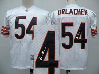 Cheap Chicago Bears 54 Brian Urlacher White Throwback M&N Signed NFL Jerseys For Sale