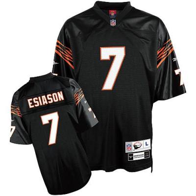 Cincinnati Bengals 7 Boomer Esiason Black Throwback Jersey