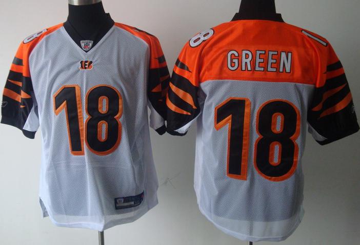 Cincinnati Bengals 18 A.J.Green White Jersey
