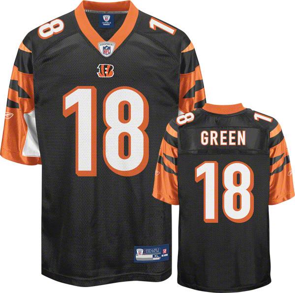 Cincinnati Bengals 18 A.J.Green Black Jersey