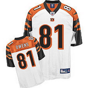 Cincinnati Bengals 81 Terrell Owens White Jerseys