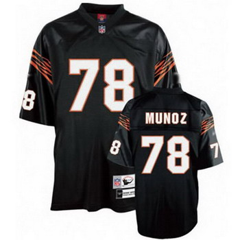 Cheap Cincinnati Bengals 78 Anthony Munoz Black Jersey Mitchell and ness For Sale
