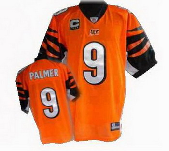 Cheap Cincinnati Bengals 9 Carson Palmer Orang C patch Jerseys For Sale