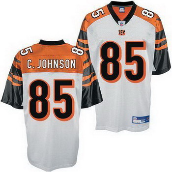 Cincinnati Bengals 85 Chad Johnson White Jersey