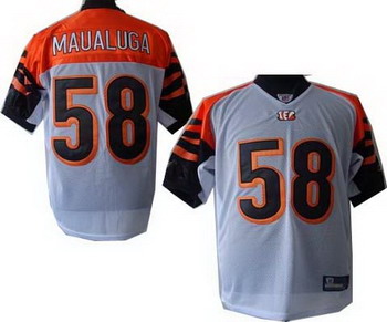 Cincinnati Bengals 58 Rey Maualuga white Color Jersey