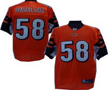 Cheap Cincinnati Bengals 58 Rey Maualuga orange Color Jersey For Sale