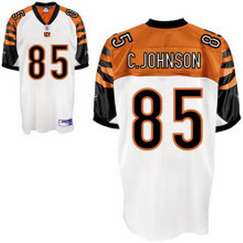 Cheap Cincinnati Bengals 85 Chad Johnson White Jersey For Sale