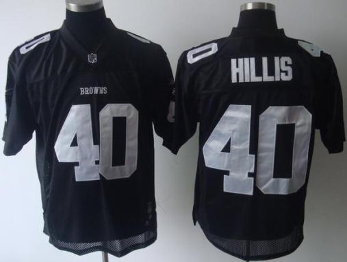 Cleveland Browns 40 Peyton Hillis Black NFL Jerseys
