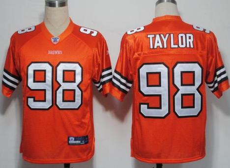 Cleveland Browns 98 Phil Taylor Orange NFL Jerseys