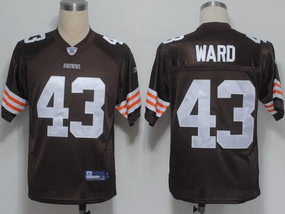 Cleveland Browns 43 T.J Ward Brown NFL Jerseys