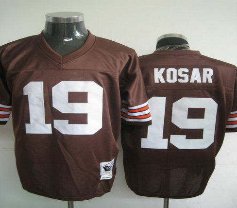CLeveland Browns 19 Kosar brown throwback Jerseys