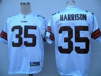 Cleveland Browns 35 Jerome Harrison white Jerseys