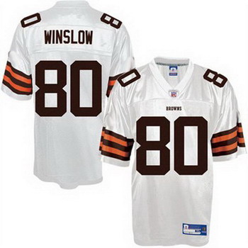 Cleveland Browns 80 Kellen Winslow White Football Jersey