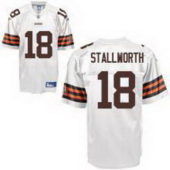 Cleveland Browns 18 Donte Stallworth White Football Jersey