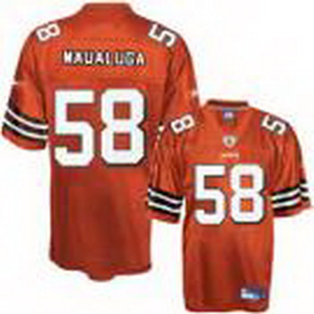 Cleveland Browns 58 Rey Maualuga Orange