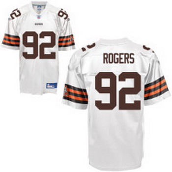 Cleveland Browns 92 Shaun Rogers white jerseys
