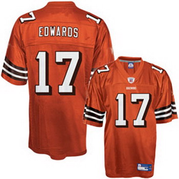 Cheap Cleveland Browns 17 Braylon Edwards Orange Jersey For Sale