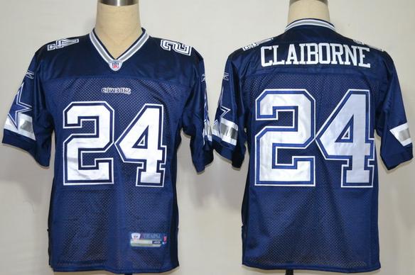 Cheap Dallas Cowboys #24 Morris Claiborne Blue NFL Jerseys For Sale