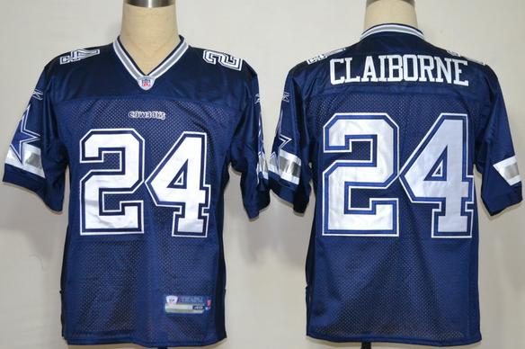 Dallas Cowboys #24 Morris Claiborne Blue NFL Jerseys