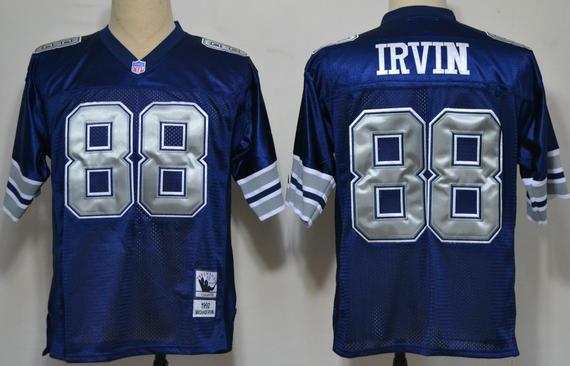 Cheap Dallas Cowboys 88 IRVIN Blue M&N 1992 NFL Jerseys For Sale