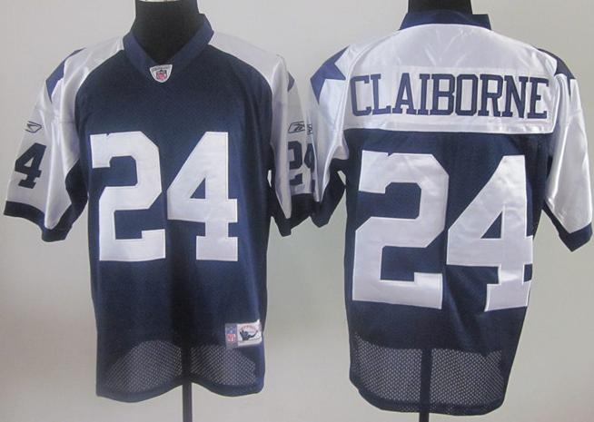 Dallas Cowboys #24 Morris Claiborne Blue Thanksgiving NFL Jerseys