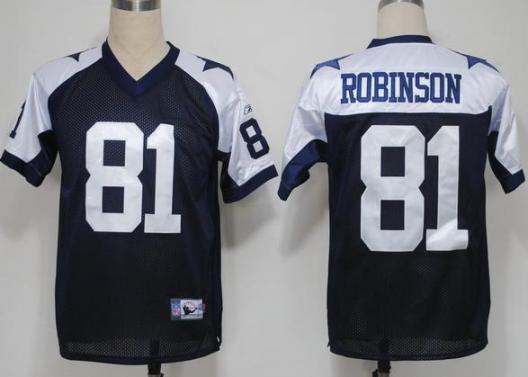 Cheap Dallas Cowboys 81 Robinson Blue Thanksgivings NFL Jerseys For Sale