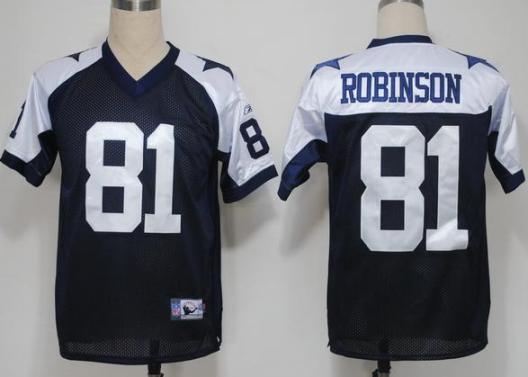 Dallas Cowboys 81 Robinson Blue Thanksgivings NFL Jerseys