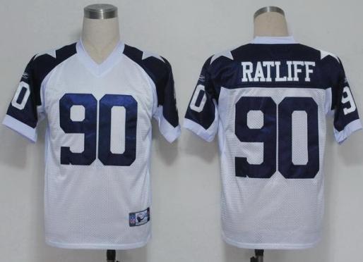 Dallas Cowboys 90 Ratliff White Thanksgivings NFL Jerseys