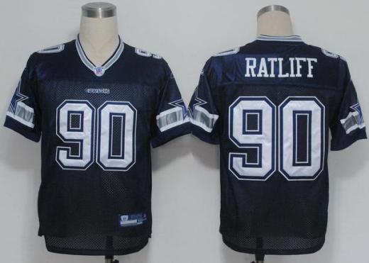 Dallas Cowboys 90 Ratliff Blue NFL Jerseys